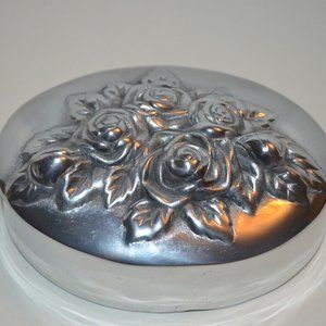 Pewter Mexico Ann Kary AK0947 JEWELERY BOX TRINKETS ALHAJERO ROSES